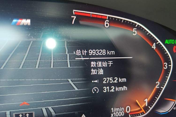 Used BMW 5 Series 2021 530Li Leading Model M Sport Package Odometer Close Up