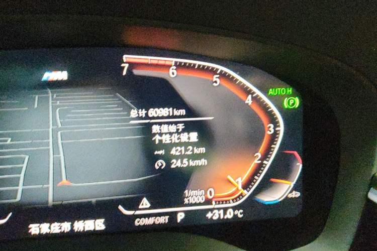 Used BMW 5 Series 2021 525Li M Sport Package Odometer Close Up