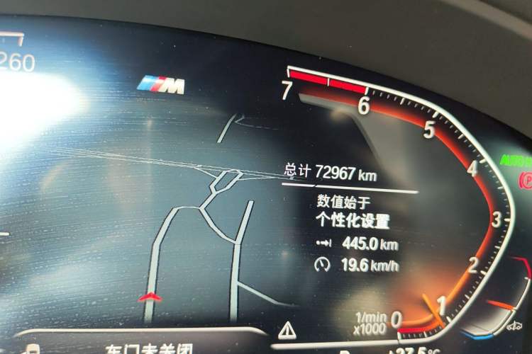 Used BMW 5 Series 2021 530Li Leading Model M Sport Package Odometer Close Up