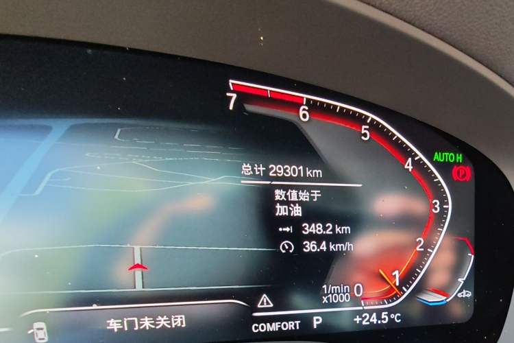 Used BMW 5 Series 2021 530Li Leading Model M Sport Package Odometer Close Up