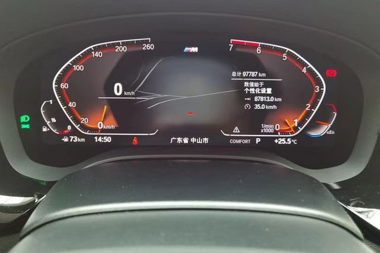 Used BMW 5 Series 2021 Facelifted 525Li M Sport Package Odometer Close Up