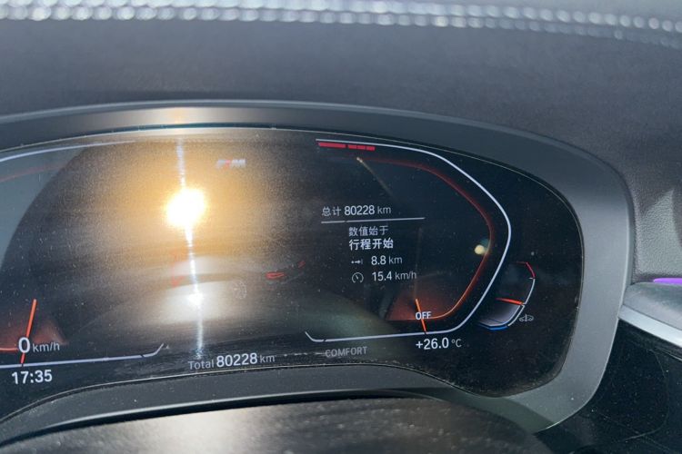 Used BMW 5 Series 2021 530Li xDrive M Sport Package Odometer Close Up