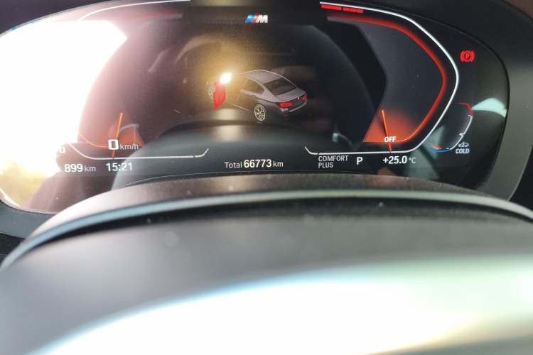 Used BMW 5 Series 2021 530Li Leading Model M Sport Package Odometer Close Up