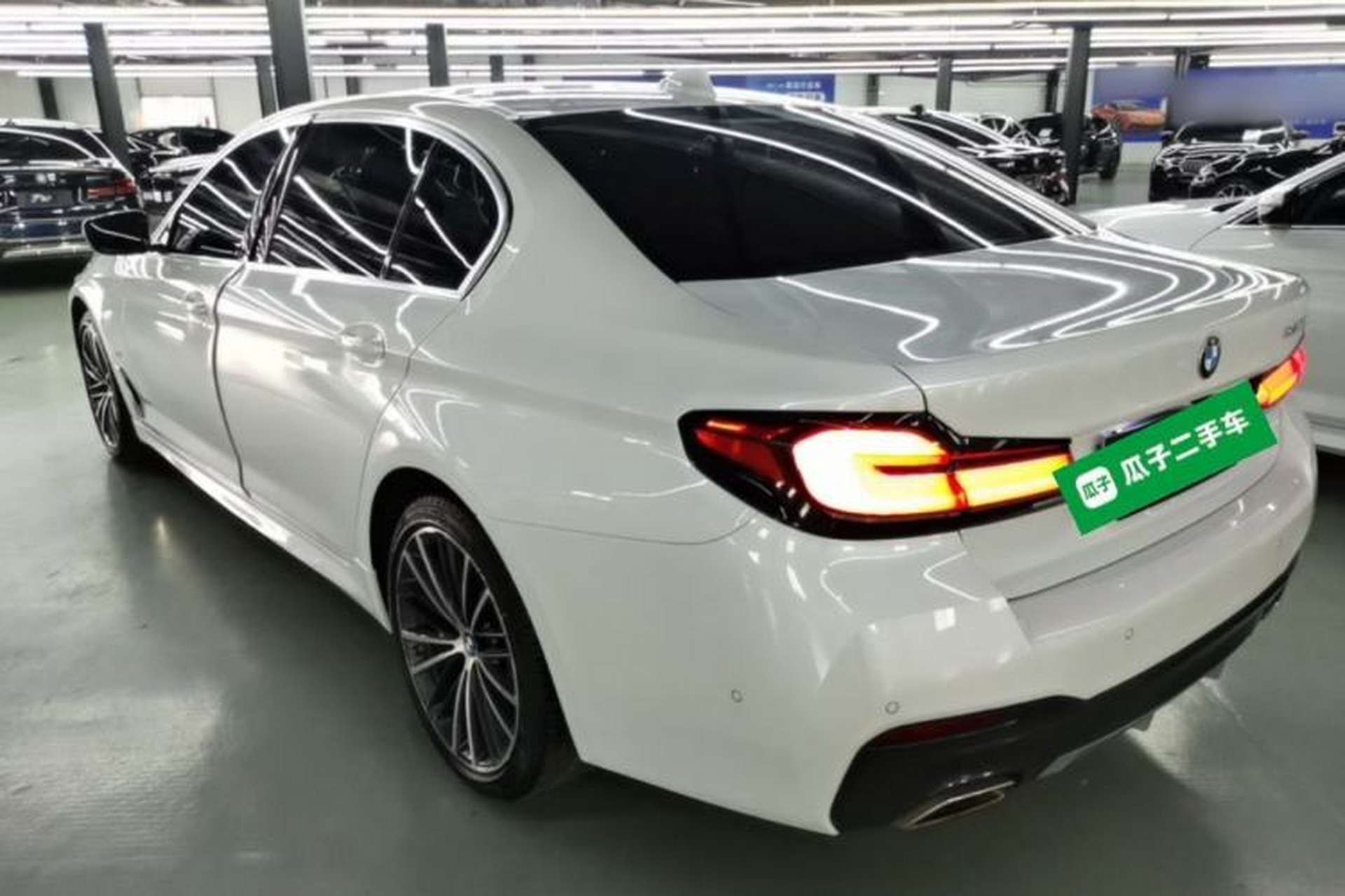 Used BMW 5 Series 2021 530Li Leading Model M Sport Package Rear Left 45 Deg