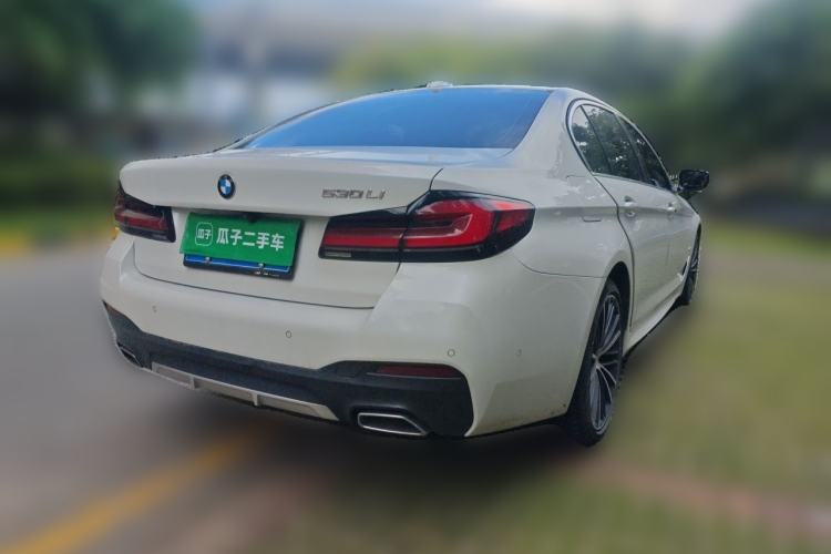 Used BMW 5 Series 2021 530Li Leading Model M Sport Package Rear Right 45 Deg