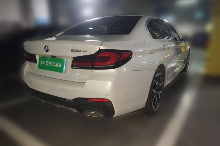 Used BMW 5 Series 2021 530Li Luxury Edition M Sport Package Rear Right 45 Deg