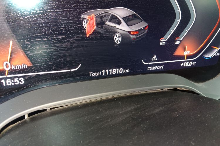 Used BMW 5 Series 2021 530Li xDrive Luxury Package Odometer Close Up