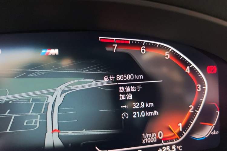 Used BMW 5 Series 2022 Restyled 530Li Leading Edition M Sport Package Odometer Close Up