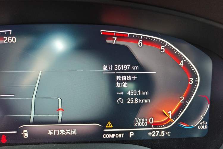 Used BMW 5 Series 2022 Updated 530Li Leading Edition Luxury Package Odometer Close Up