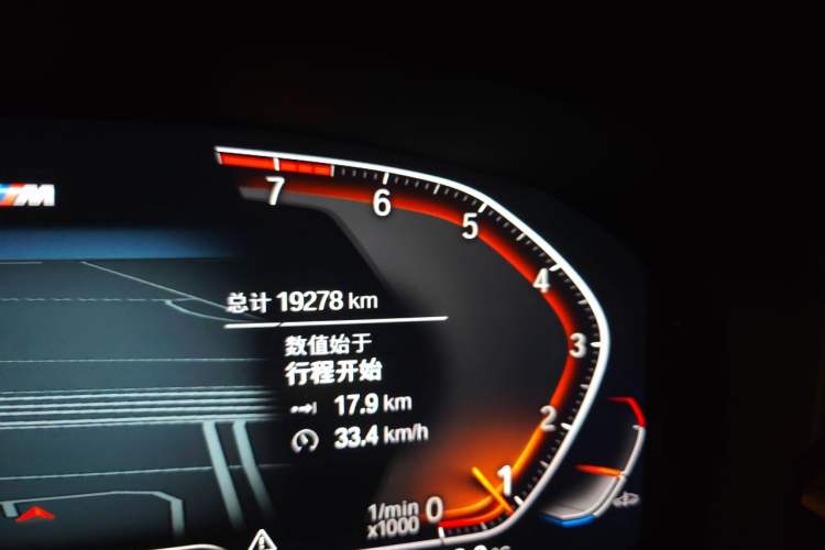 Used BMW 5 Series 2022 Second Facelift 525Li M Sport Package Odometer Close Up