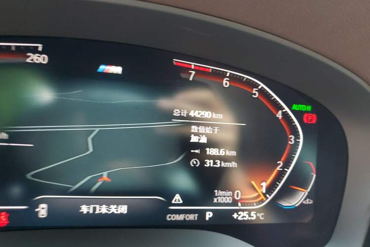 Used BMW 5 Series 2022 Second Facelift 530Li Leading Edition M Sport Package Odometer Close Up