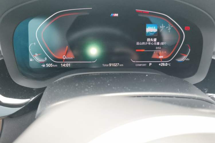 Used BMW 5 Series 2022 Second Facelift 530Li Luxury Version M Sport Package Odometer Close Up