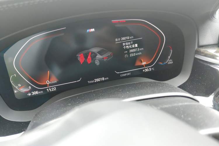 Used BMW 5 Series 2022 525Li M Sport Package Odometer Close Up