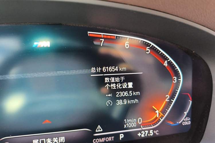 Used BMW 5 Series 2022 Second Facelift 530Li Leading Edition M Sport Package Odometer Close Up
