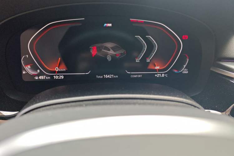 Used BMW 5 Series 2022 Second Facelift 525i M Sport Package Odometer Close Up