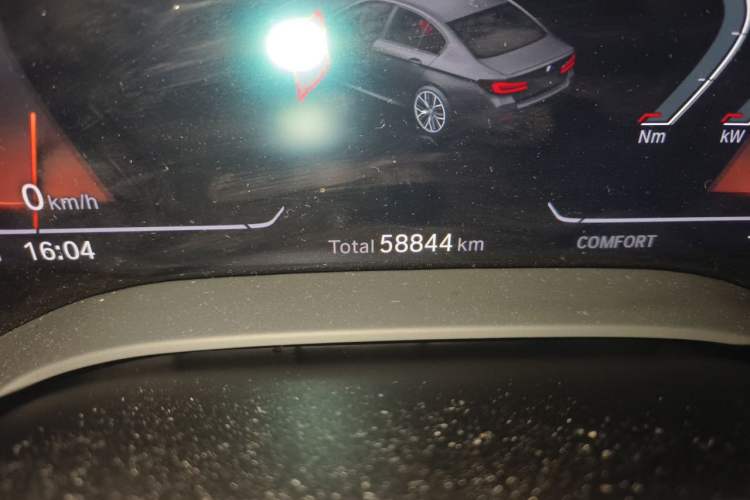 Used BMW 5 Series 2022 Restyled 530Li Leading Edition M Sport Package Odometer Close Up