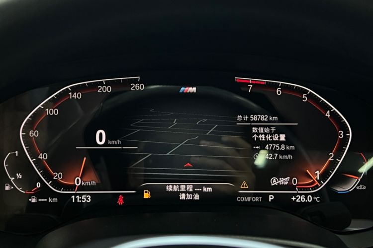 Used BMW 5 Series 2022 Revised Version 530Li xDrive M Sport Package Odometer Close Up
