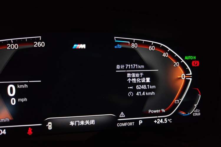 Used BMW 5 Series 2022 Second Facelift 525Li M Sport Package Odometer Close Up
