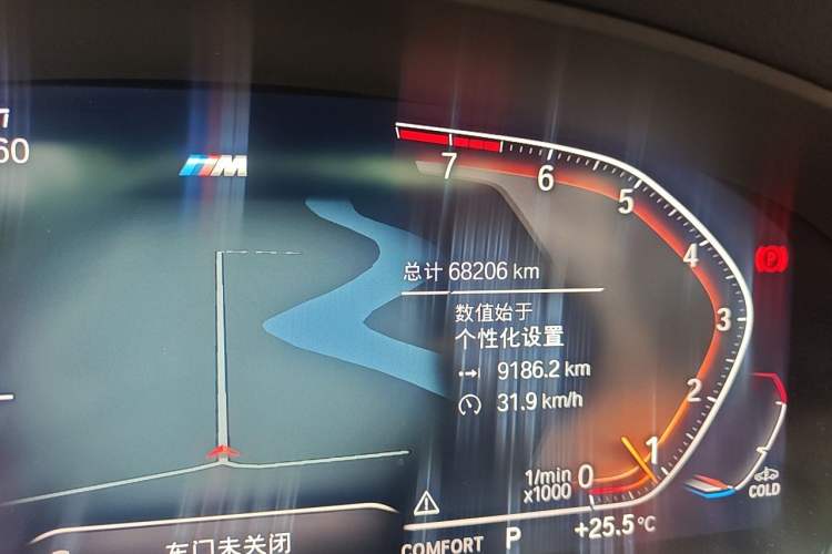 Used BMW 5 Series 2022 Restyled 525Li M Sport Package Odometer Close Up