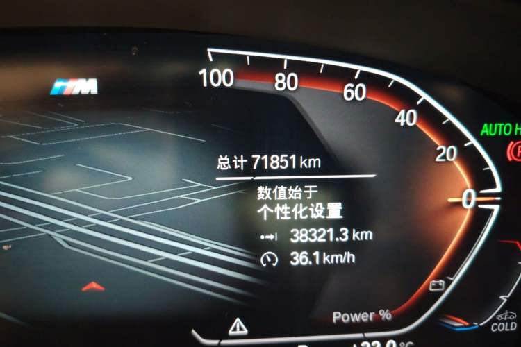 Used BMW 5 Series 2022 Second Facelift 525Li M Sport Package Odometer Close Up