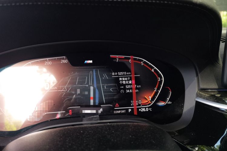 Used BMW 5 Series 2022 Restyled 525Li M Sport Package Odometer Close Up