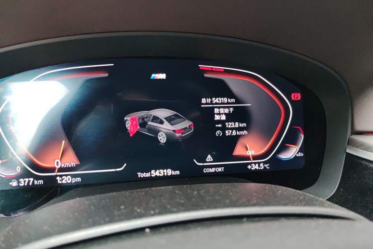 Used BMW 5 Series 2022 Second Facelift 530Li Leading Edition M Sport Package Odometer Close Up
