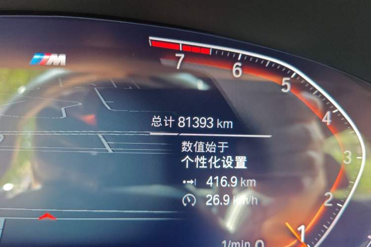 Used BMW 5 Series 2022 Second Facelift 530Li Luxury Version M Sport Package Odometer Close Up