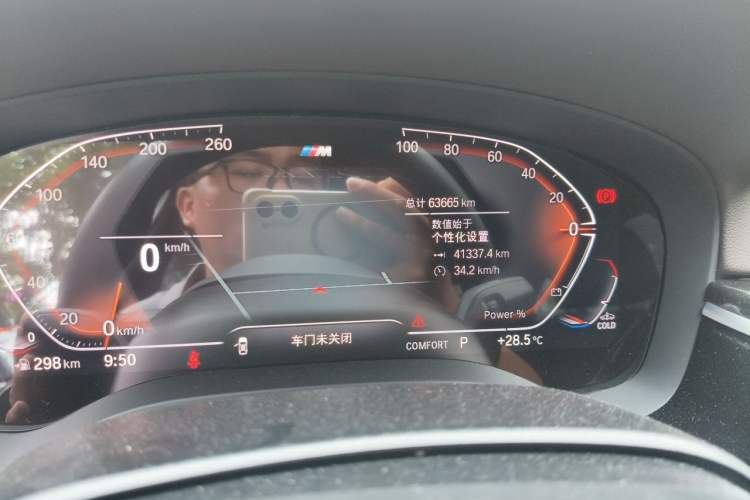 Used BMW 5 Series 2022 Second Facelift 525Li M Sport Package Odometer Close Up