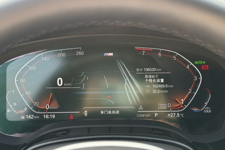 Used BMW 5 Series 2022 Second Facelift 525Li M Sport Package Odometer Close Up