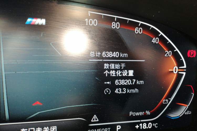 Used BMW 5 Series 2022 Second Facelift 530i M Sport Package Odometer Close Up