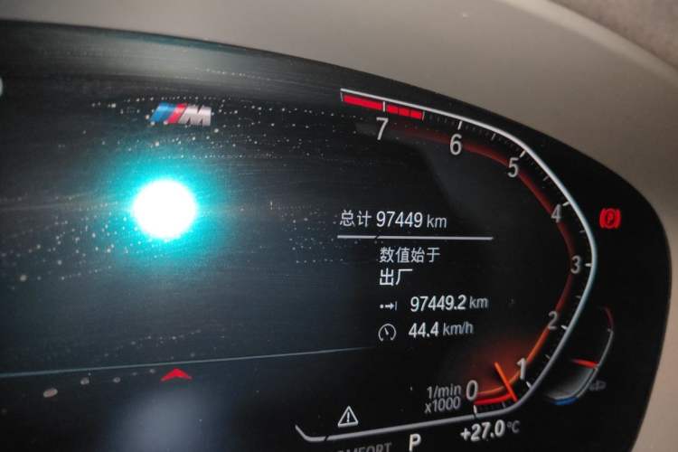 Used BMW 5 Series 2022 Second Facelift 530Li Luxury Version M Sport Package Odometer Close Up