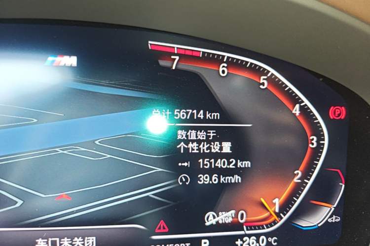 Used BMW 5 Series 2022 Restyled 530Li Leading Edition M Sport Package Odometer Close Up