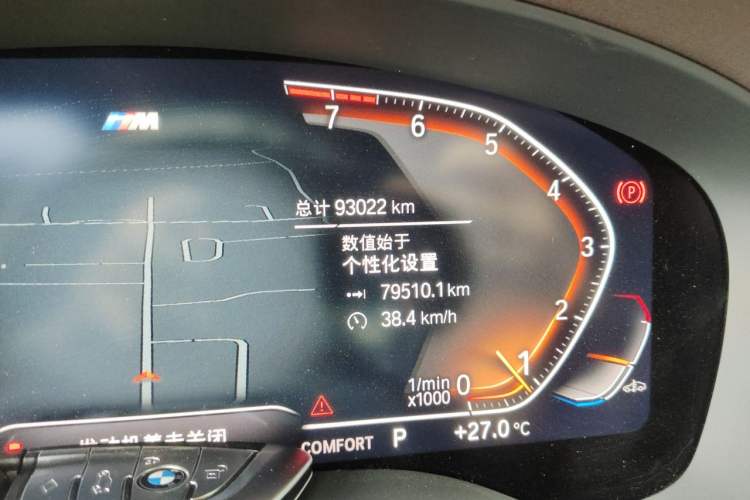 Used BMW 5 Series 2022 Revised Version 530Li xDrive M Sport Package Odometer Close Up