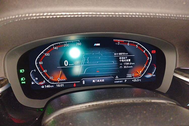 Used BMW 5 Series 2022 Restyled 525Li M Sport Package Odometer Close Up
