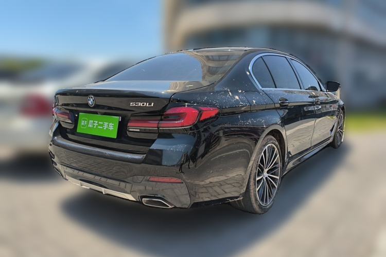 Used BMW 5 Series 2022 Second Facelift 530Li Leading Edition M Sport Package Rear Right 45 Deg