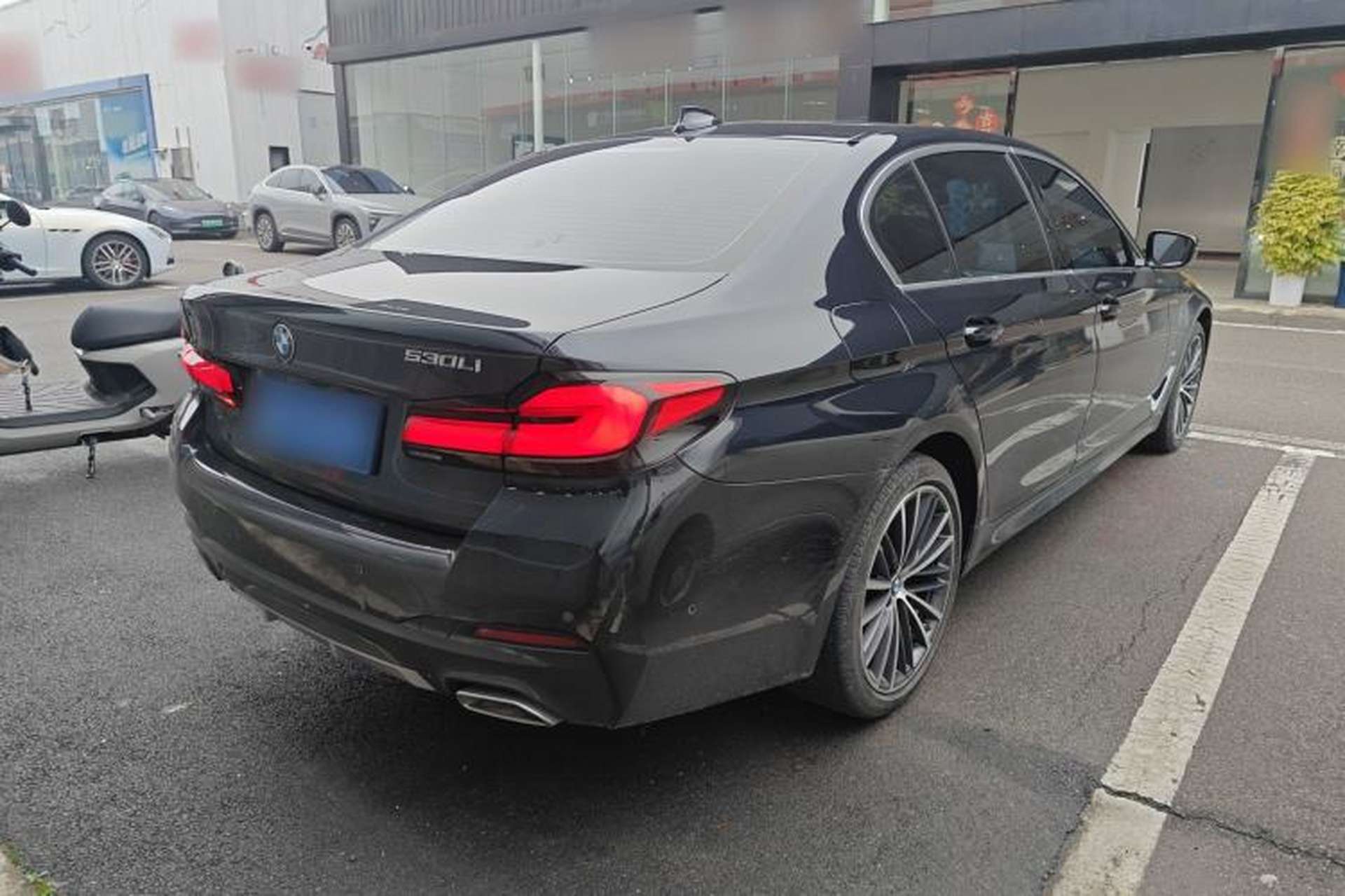 Used BMW 5 Series 2022 Second Facelift 530Li Leading Edition M Sport Package Rear Right 45 Deg