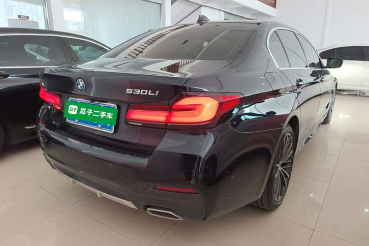 Used BMW 5 Series 2022 Second Facelift 530Li xDrive M Sport Package Rear Right 45 Deg