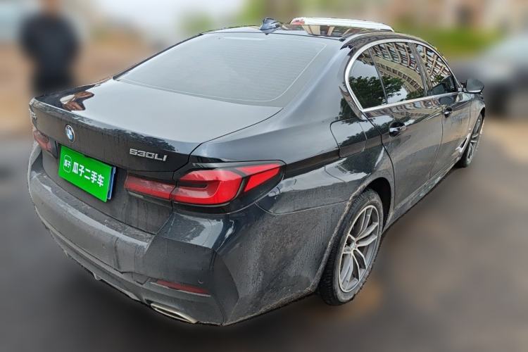 Used BMW 5 Series 2022 Second Facelift 525Li M Sport Package Rear Right 45 Deg