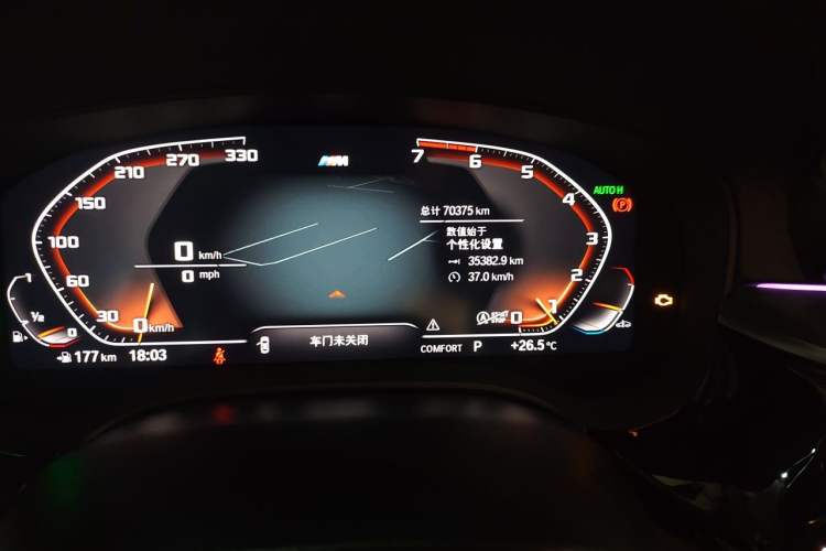 Used BMW 5 Series 2022 530Li Luxury Edition M Sport Package Odometer Close Up