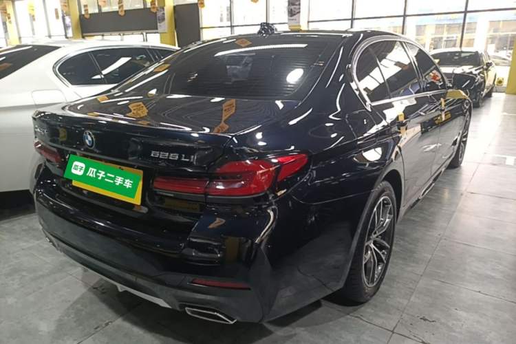 Used BMW 5 Series 2022 Second Facelift 525Li M Sport Package Rear Right 45 Deg