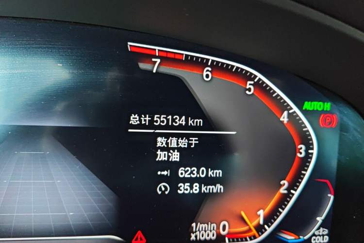 Used BMW 5 Series 2022 530Li Leading Model M Sport Package Odometer Close Up