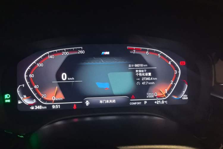 Used BMW 5 Series 2022 Restyled 530Li Leading Edition M Sport Package Odometer Close Up