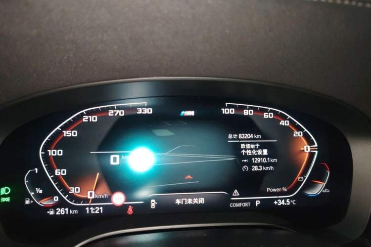 Used BMW 5 Series 2022 Second Facelift 525i M Sport Package Odometer Close Up