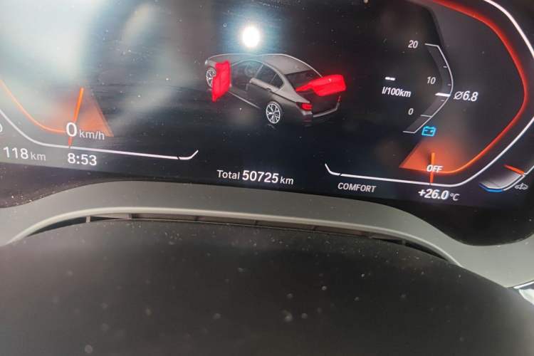 Used BMW 5 Series 2022 Restyled 530Li Leading Edition M Sport Package Odometer Close Up