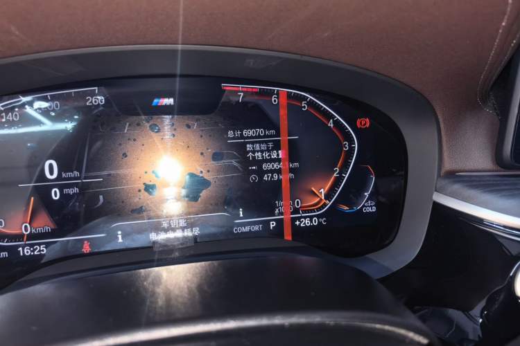 Used BMW 5 Series 2022 Second Facelift 530Li Leading Edition M Sport Package Odometer Close Up