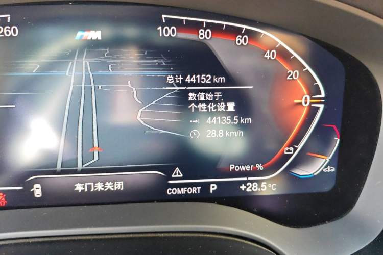 Used BMW 5 Series 2022 Second Facelift 525Li M Sport Package Odometer Close Up