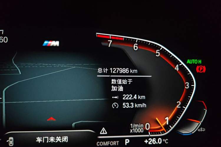 Used BMW 5 Series 2022 525Li M Sport Package Odometer Close Up