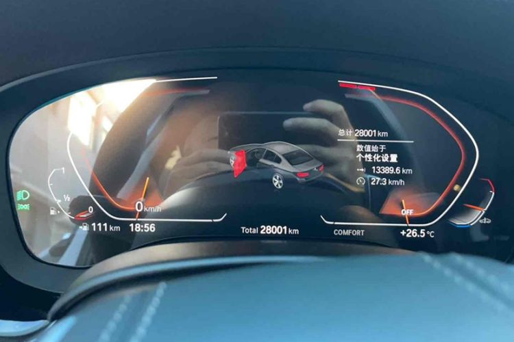 Used BMW 5 Series 2022 Updated 530Li Leading Edition Luxury Package Odometer Close Up