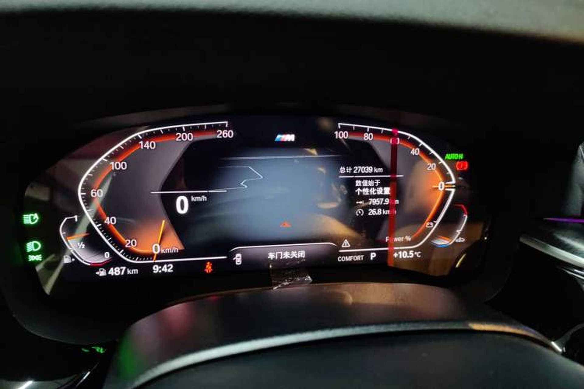 Used BMW 5 Series 2022 525i M Sport Package Odometer Close Up