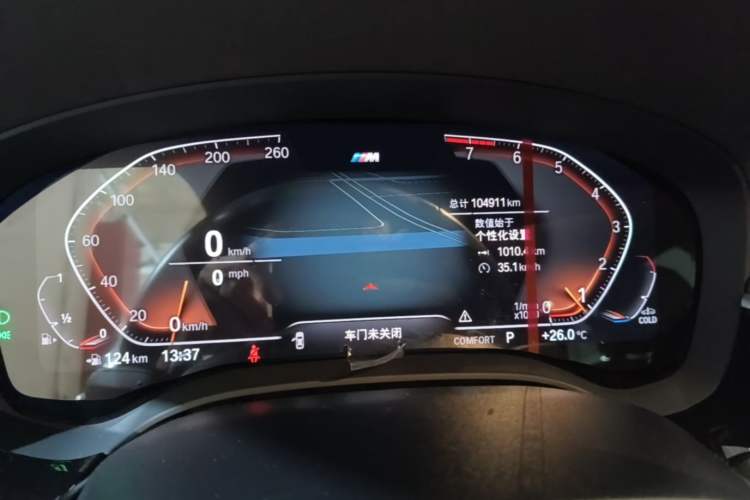 Used BMW 5 Series 2022 Restyled 530Li Leading Edition M Sport Package Odometer Close Up